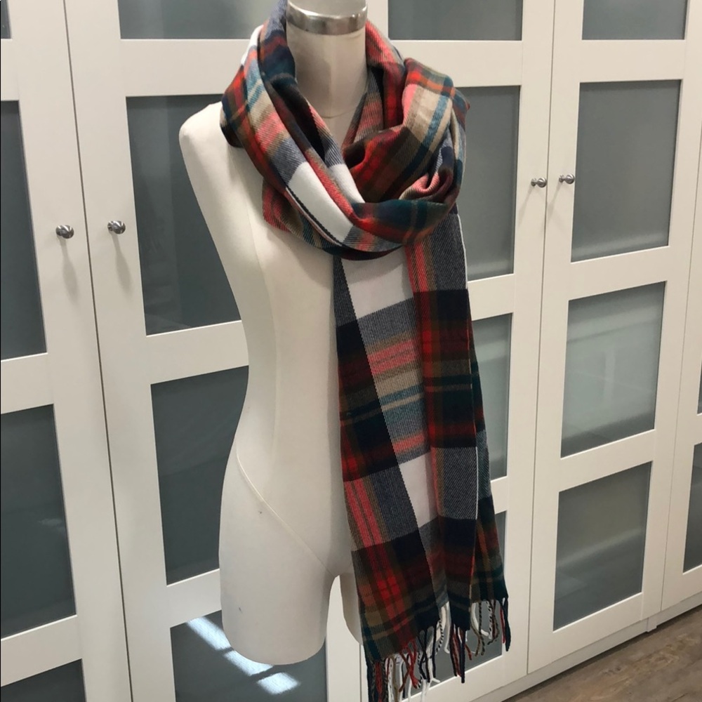 J.Crew Vibrant Plaid Scarf